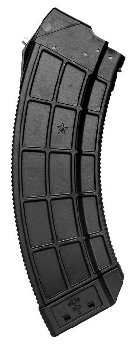 US PALM AK47 30 Round Magazine, Black w/Steel Cage and Latch