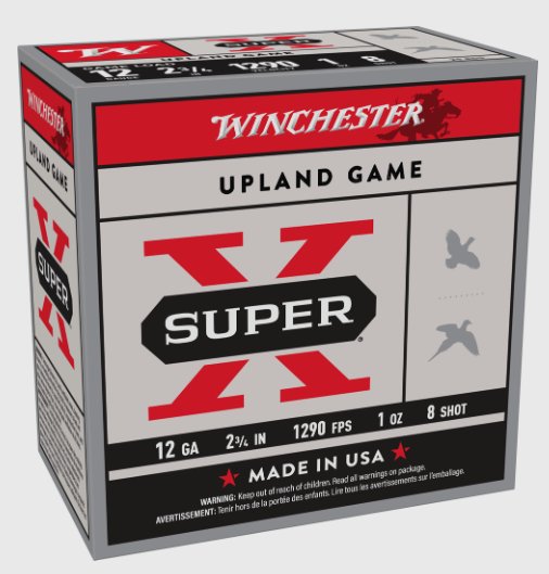 Winchester Super-X Upland Game, 12 Ga, 2-3/4", #8,1oz, 25 Rds