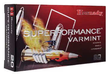 Hornady Superformance Varmint, V-MAX SPF, 223 Rem, 53 Gr, 20 Rds