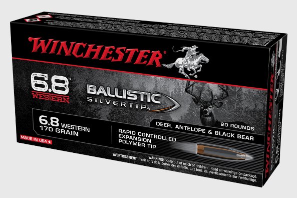 Winchester Ballistic Silvertip, 6.8 Western, 170 Gr, 20 Rds
