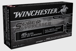 [SUP45] Winchester Super Suppressed 45 Auto 230 gr FMJE 50 rds