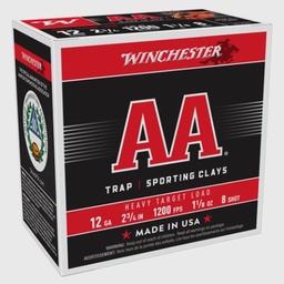 [AAM128] Winchester AA Trap / Sporting Clays, 12 Ga, 2-3/4", 1-1/8oz, 8 Shot, 25 Rds