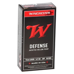 [USA9JHP2] Winchester Defense JHP, 9mm, 147 Gr, 50 Rds