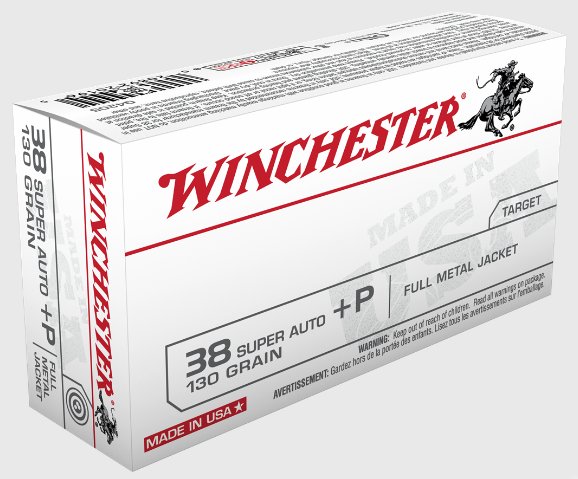 Winchester 38 SUPER  130 gr FMJ - 50rd box