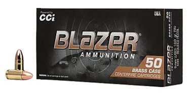 CCI Blazer Brass 9mm, 100 Gr, FMJ, 50 Rds