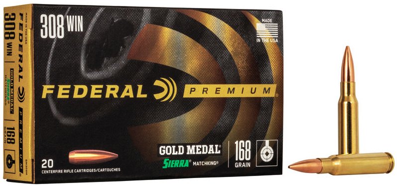 Federal Sierra MatchKing BTHP Ammo, .308 Win, 168gr, 20rd