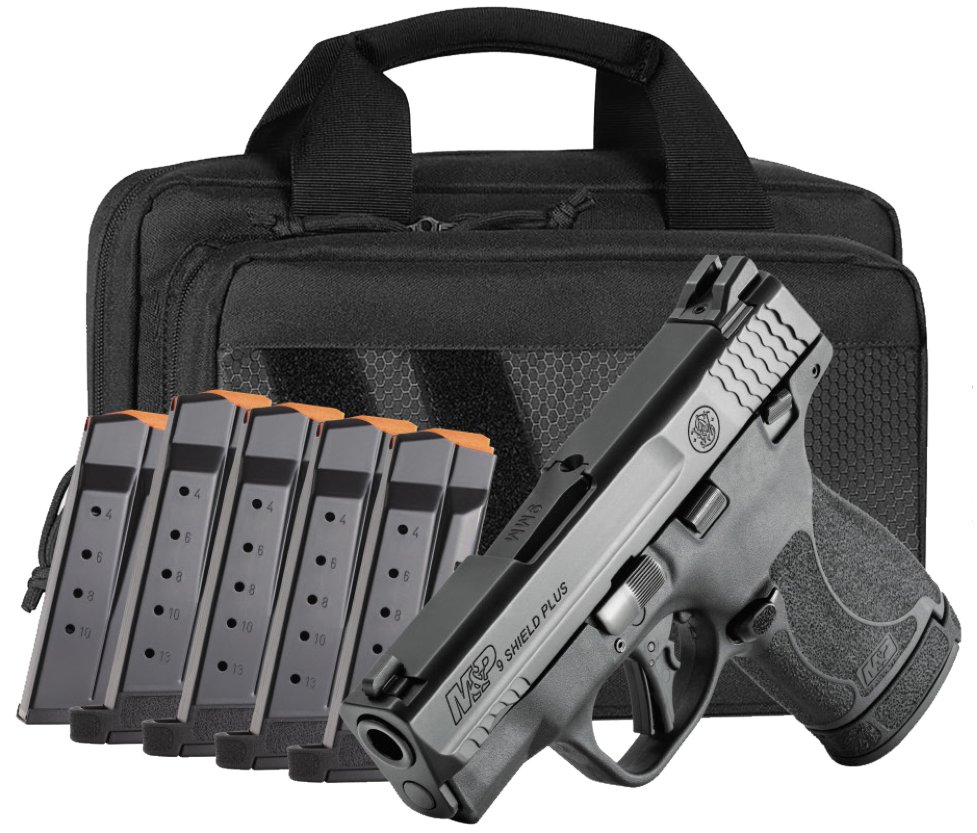 S&W M&P Shield Plus Bundle, 9mm, 3.1", 6 Mags