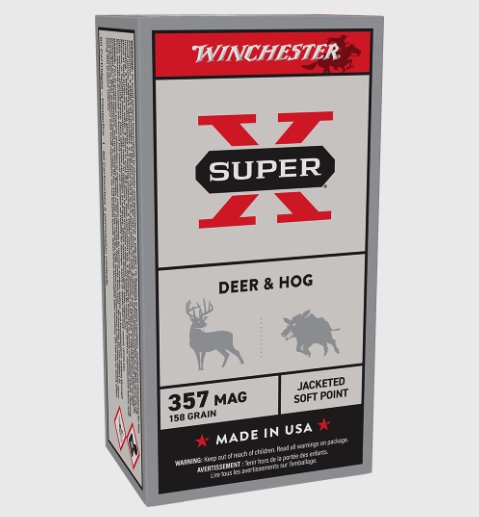 Winchester 357 Mag 158 gr. Jacketed Soft Point, 50rd box