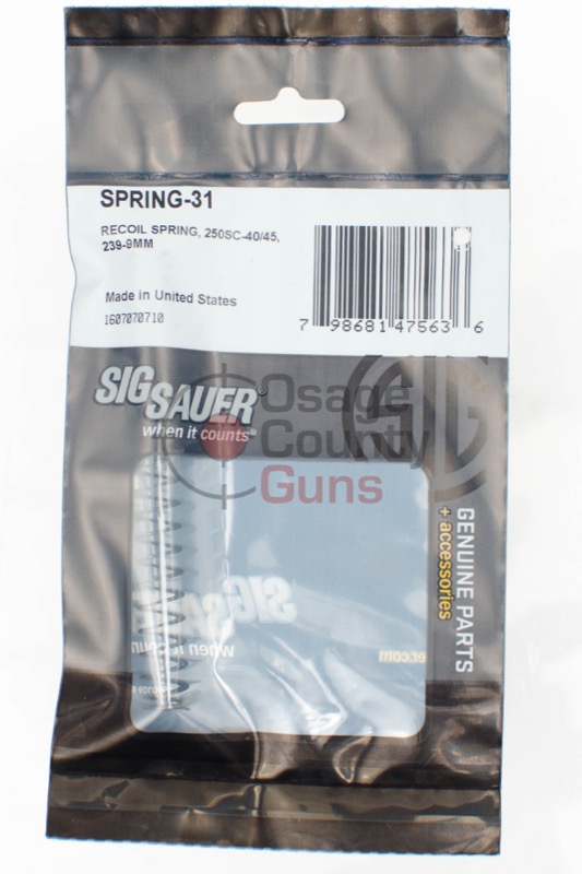 Sig Sauer P250SC .40/.45 & P239 9mm Recoil Spring