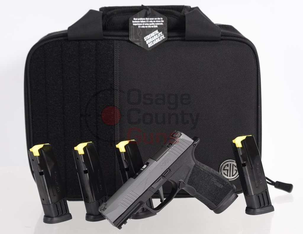 Sig Sauer P365 X-Macro Gray TACPRO, 9mm, 3.7", 5x 10rd & Bag
