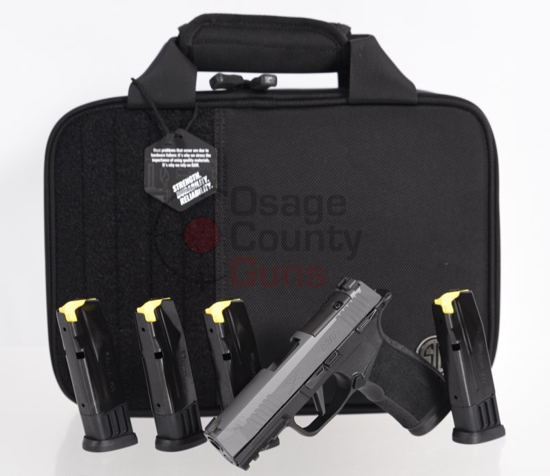 Sig Sauer P365 X-Macro Gray TACPRO Manual Safety, 9mm, 3.7", 5x 10rd & Bag
