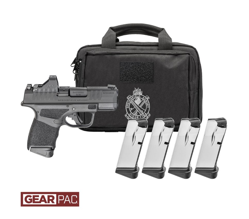 Springfield Armory HELLCAT® OSP™ U-DOT™, Caliber: .380, Length: 3", Finish: BLK, Mags: 4, Capacity: 1-11 / 3-13