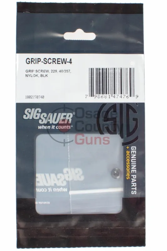 Sig Sauer P229 .40/.357, P224 Grip Screw (Black, Nylok)