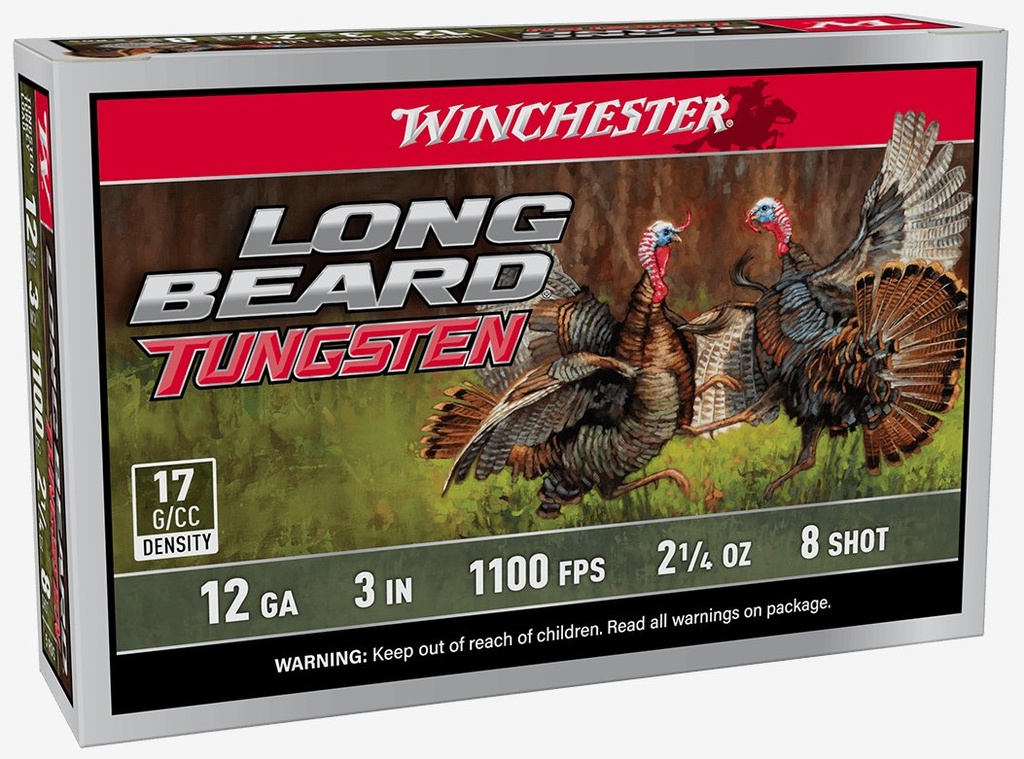 Winchester Long Beard Tungsten 12GA,  3", #8, 2-1/4 oz., 5rd