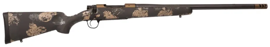 Christensen Arms Ridgeline FFT Burnt Bronze  - 6 MM CRD - 20 In - Carbon Fiber Brl - Burnt Brz Cerakote Rec - Carbon w/Green & Tan  Stk