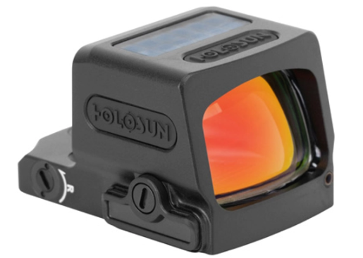 Holosun Red Multi-Reticle, 7075, Enclosed, Solar, Shake Awake, Slim Base, Sphere Lens, Pistol