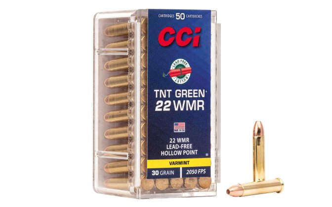 CCI TNT Green, .22 WMR, 30gr, HP, 50rd
