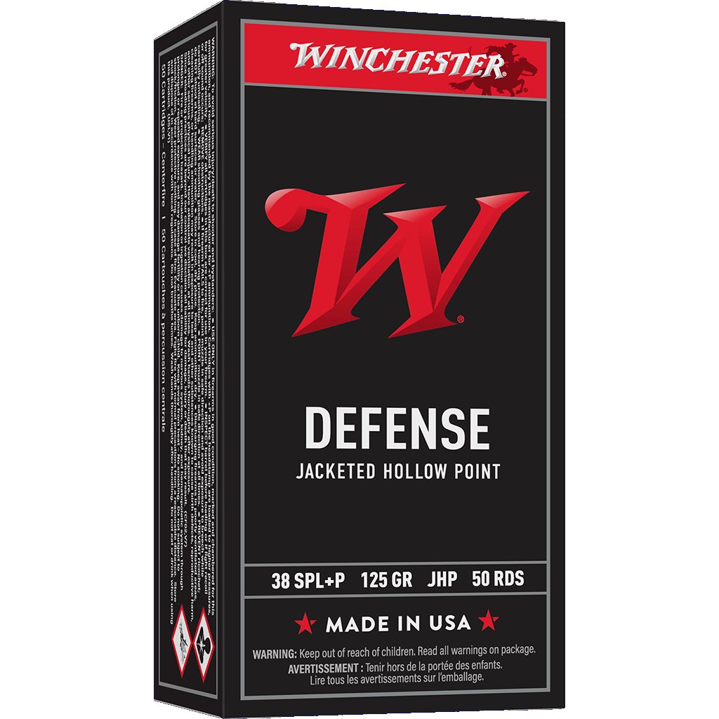 Winchester 38 SPECIAL +P 125 gr. Jacketed Hollow Point, 50rd