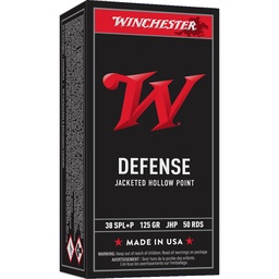 [USA38JHP] Winchester 38 SPECIAL +P 125 gr. Jacketed Hollow Point, 50rd