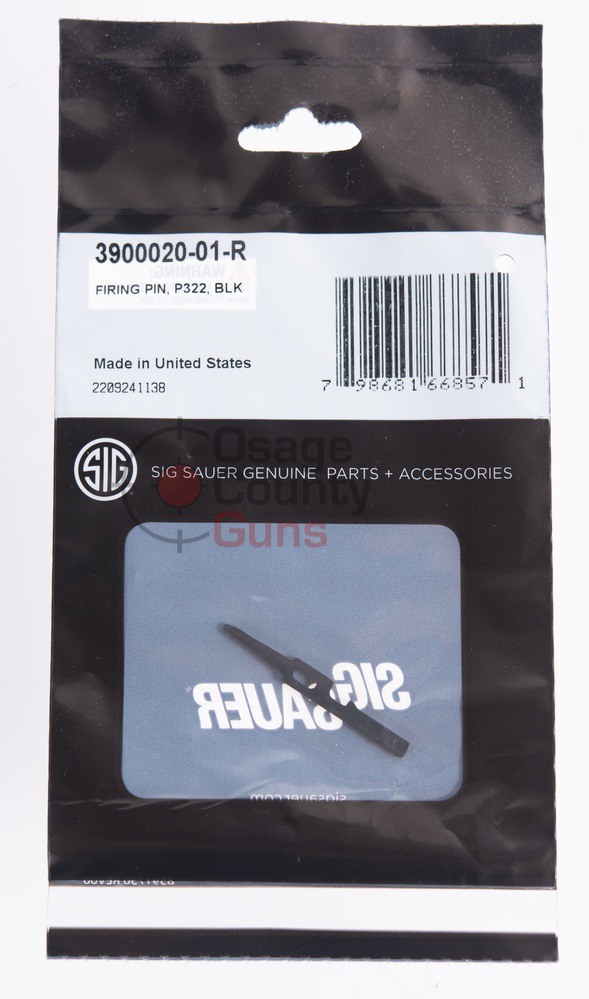 Sig Sauer P322 Firing Pin, Black