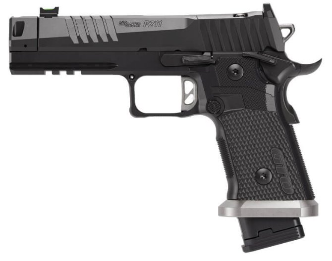 Sig Sauer P211-GTO, SAO, 9mm, 4.4" BBL w/Comp, 3x10 Rds