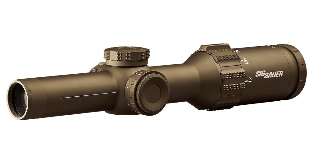 Sig Sauer TANGO6T SCOPE, 1-6X24MM, 30MM, FFP, DWLR6 ILLUMINATED RETICLE, 0.2 MRAD, CAPPED TURRET, FDE, SDMR