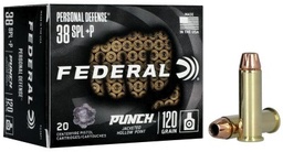 [PD38P1] Federal PUNCH Personal Defense JHP - 120gr - .38 Special +P - 20rds