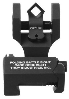 Troy Industries Rear Folding BattleSight with Di-Optic Apertures - Black