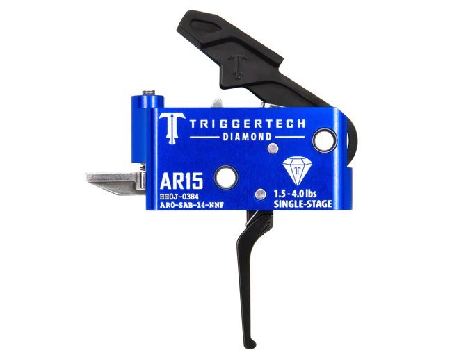 TriggerTech Diamond AR15 Trigger, Single Stage, Straight Flat