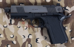 [AA28X1QMB-PDBK15] Alpha Foxtrot AF1911-S15 Black DLC, 9MM, 3.5" BBL Threaded, 15 Rds