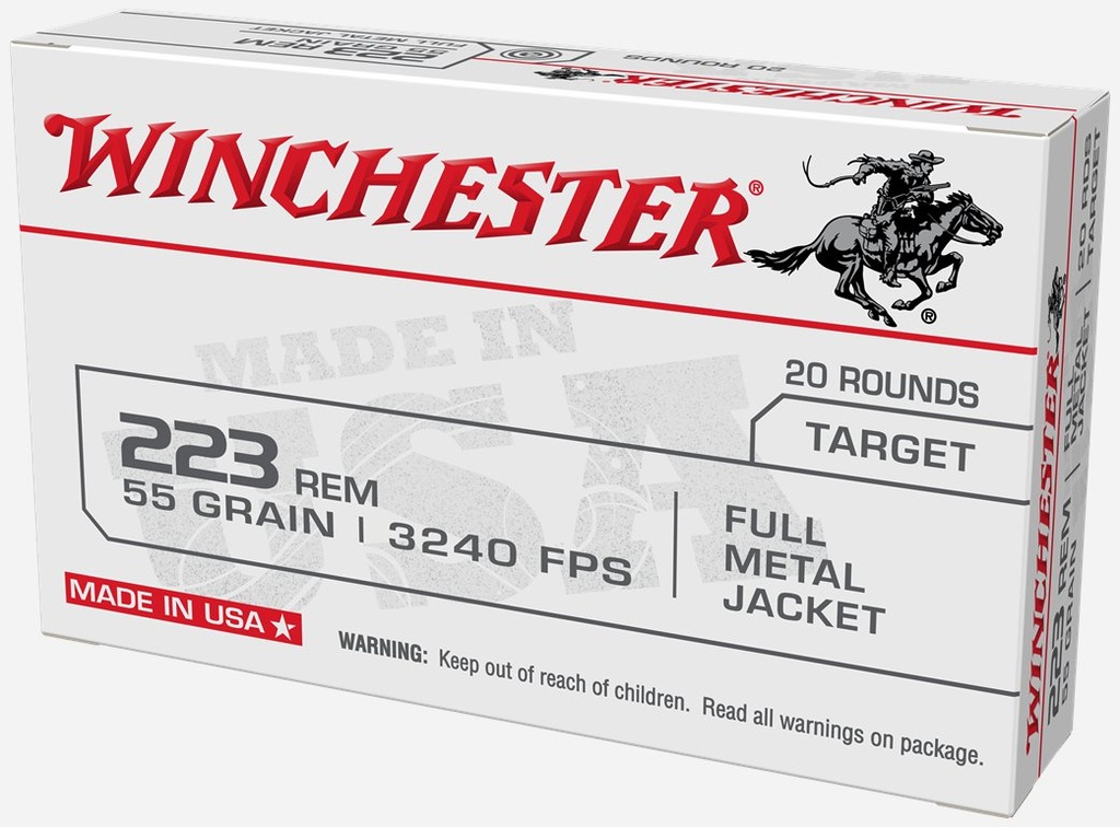 Winchester FMJ - 55gr - .223 Rem - 20rd