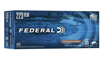 Federal Power-Shok, .223 Rem, SP, 55gr, 20rd