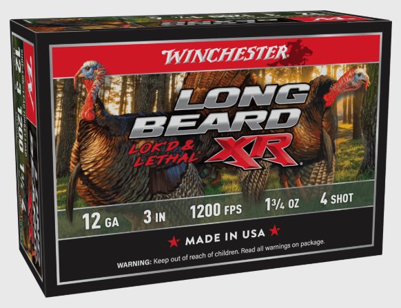 Winchester Long Beard XR Turkey 12 Ga 3" 1-3/4oz 4 Shot-Lok w/ Plated Lead Shot 10 rds
