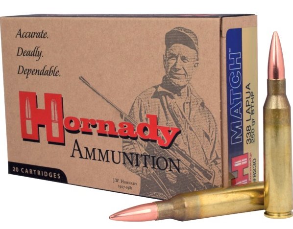 Hornady BTHP Match, 338 Lapua, 250 Gr, 20 Rds
