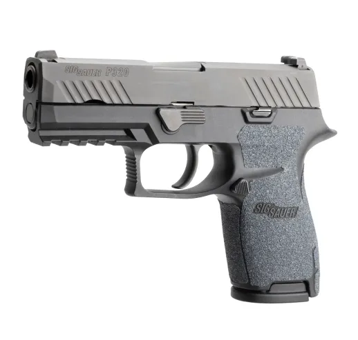 Hogue Sig Sauer P320 9 / 40 / 357 - Wrapter Grit Adhesive Grip - Black - Medium Grip Module Compact