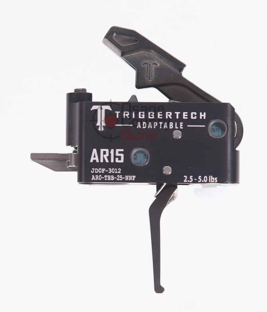 TriggerTech AR15 Adjustable Flat Trigger, 2.5-5 lbs, PVD Black