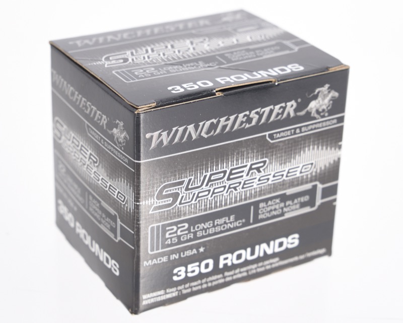Winchester Super Suppressed Subsonic, .22 LR, 45 Gr, 350 Rds