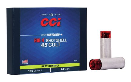 CCI Big 4 Shotshells, 45 Colt, 4 Shot, 140 Gr, 10 Rds