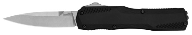Kershaw Livewire Automatic Knife, 3.3" Blade, Black/Stonewash