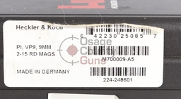 [U-HK-VP9-224-248601] H&K VP9 9mm, Threaded Barrel / Comp / Magwell