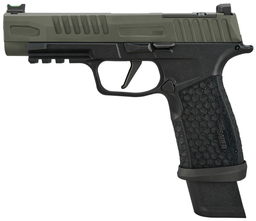 [365XF-9-GFO] Sig Sauer P365, 9MM, 4.3IN, MOSS GREEN, STRIKER, FIBER OPT FRONT W/ BLK REAR, LXG GRIP, (1) 17RD (2) 21RD MAG, OPTIC READY, MW