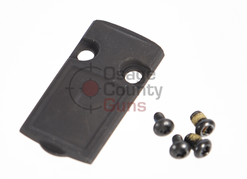 SIGHT PLATE COVER, P365X, W/ SCREWS, BLK