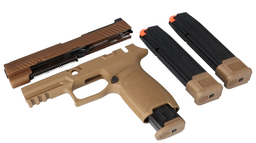 [CALX-M17-CSS-MS] SIG CAL-X KIT, P320-M17, 9MM, FULL, COYOTE, (1) 17 RD, (2) 21 RD MAGAZINES