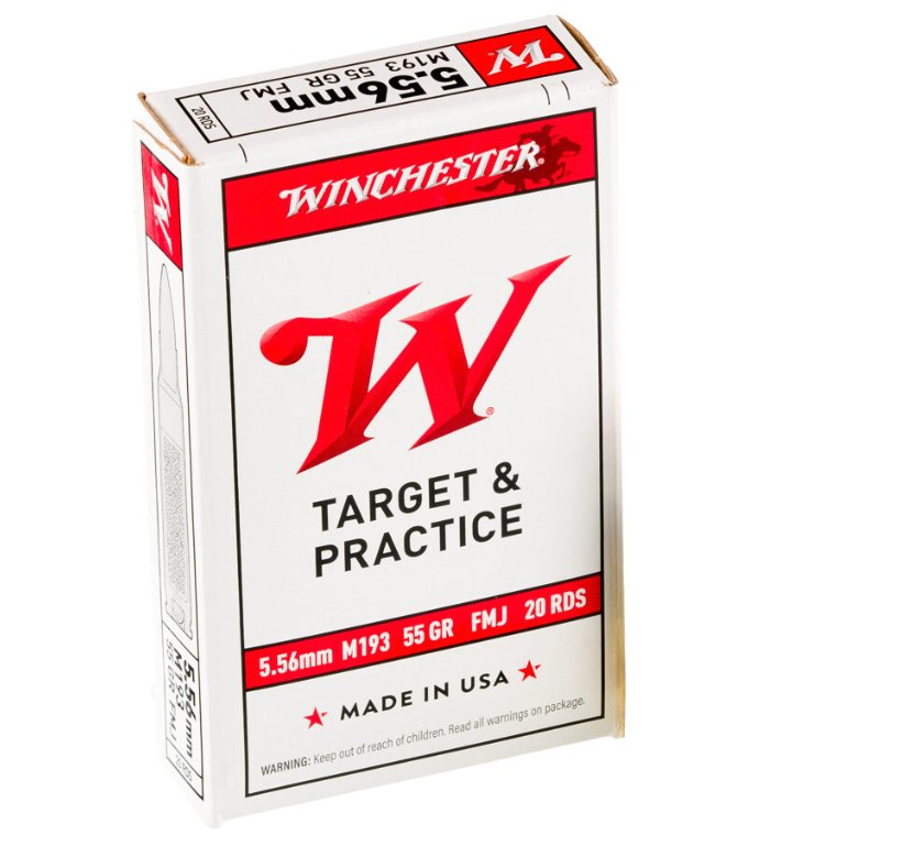Winchester Target & Practice FMJ, 5.56 NATO, 55 Gr, 20 Rds