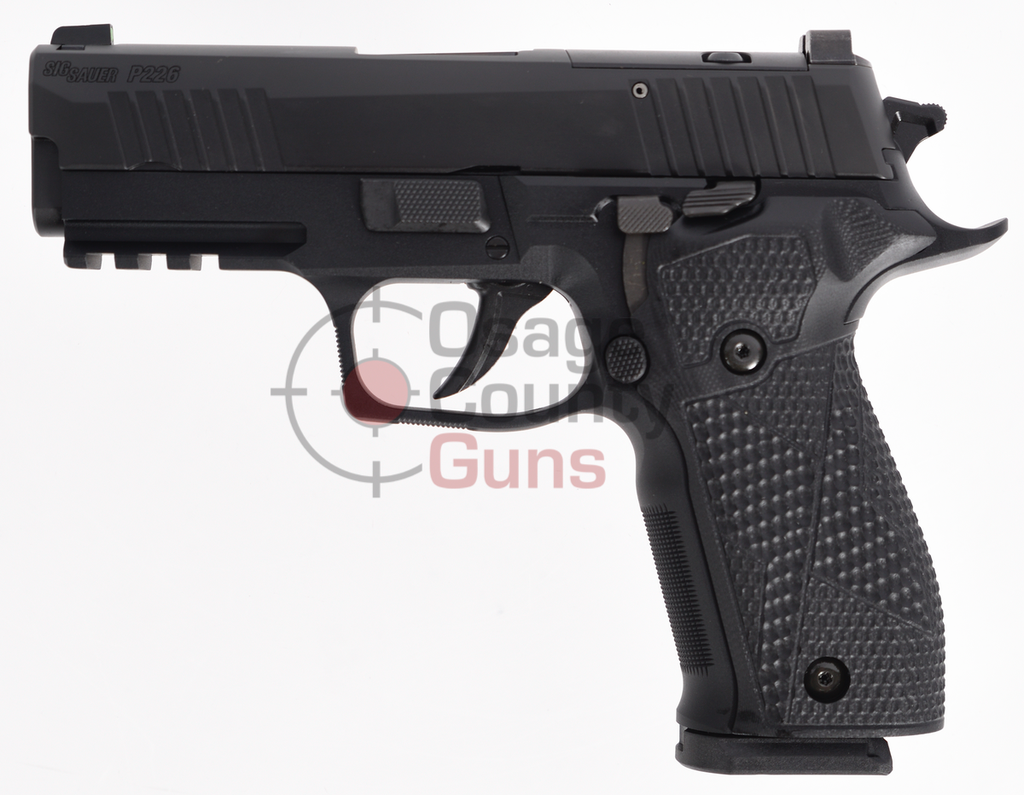 SIG P226, 9MM, 3.8IN, X-SERIES, BLK, DA/SA, X-RAY 3, G10 GRIP, (3) 18RD STEEL MAG, OPTIC READY