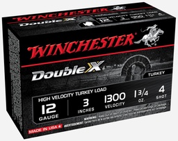[STH1234] Winchester Double X  Turkey- 12ga - 3" - 1-3/4 oz - 4 Shot - 10rd