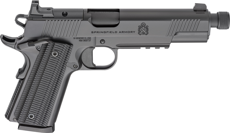 Springfield Armory 1911 OPERATOR AOS THREADED U-NOTCH W/TRITIUM, .45 ACP, 5in, BLK, 2-8 mags