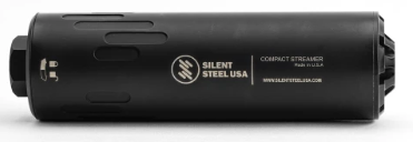 Silent Steel Compact Streamer 5.56 Armor Black HUB 1.375×24 — CSTR-556-BLK-HUB-1_3/8X24