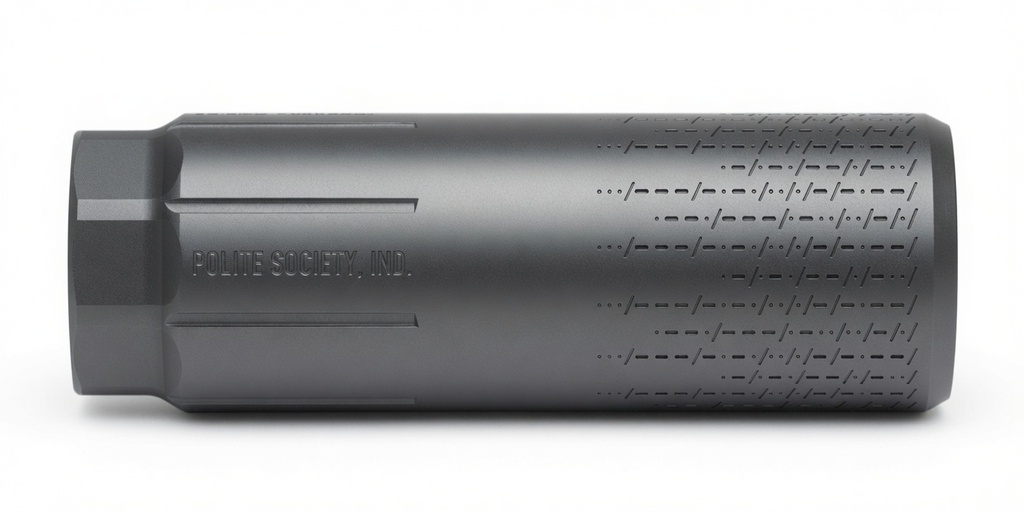 Polite Society Fortitude 5.56 HD Suppressor, Inconel 718, HUB, 5.56 NATO