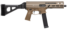 [197892030014] Global Ordnance Grand Power Stribog SP45A3 .45 ACP  8" Sub Pistol SBT Brace FDE